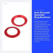 Copertura del volante in alluminio - Anello del volante - Accessorio auto - Facile da installare - Duraturo - Adatto per 6/7 B7