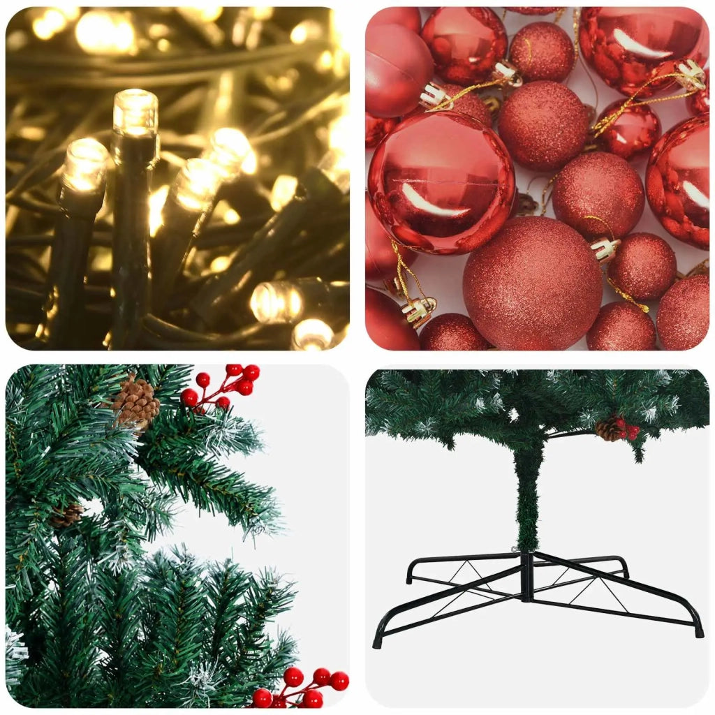 Albero di Natale Artificiale a Cerniera con Palline 500 cm 3461440