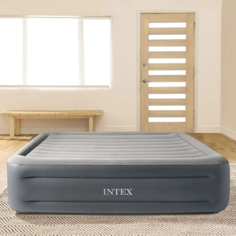 Intex 64126ND Materasso Dura-Beam Essential Rest Matrimoniale con Pompa Elettrica Incorporata 152x203x46 cm Single Matrimoniale Versione 2023
