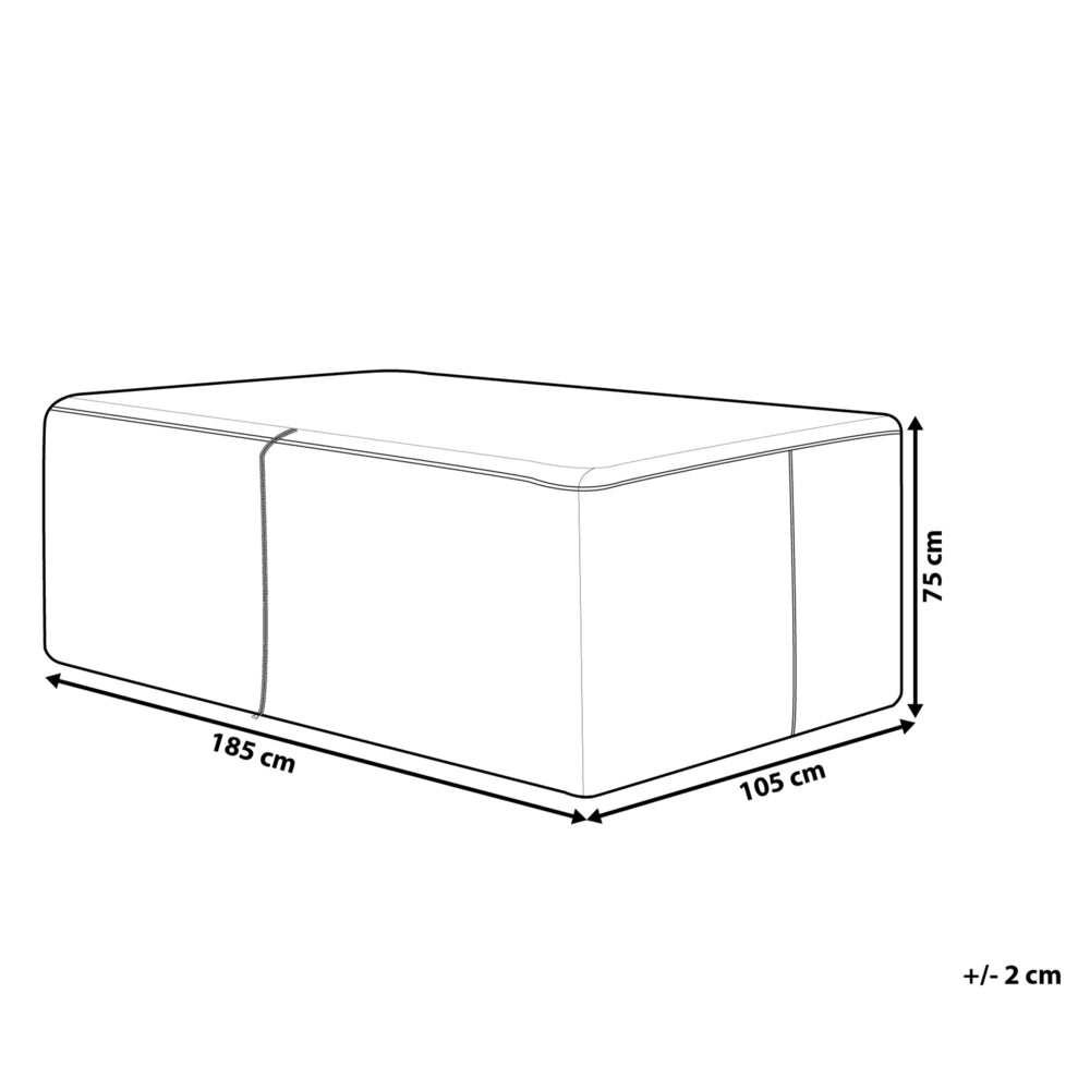 Copertura per mobili da giardino Copertura antipioggia in poliestere PVC grigio 185 x 105 x 75 cm