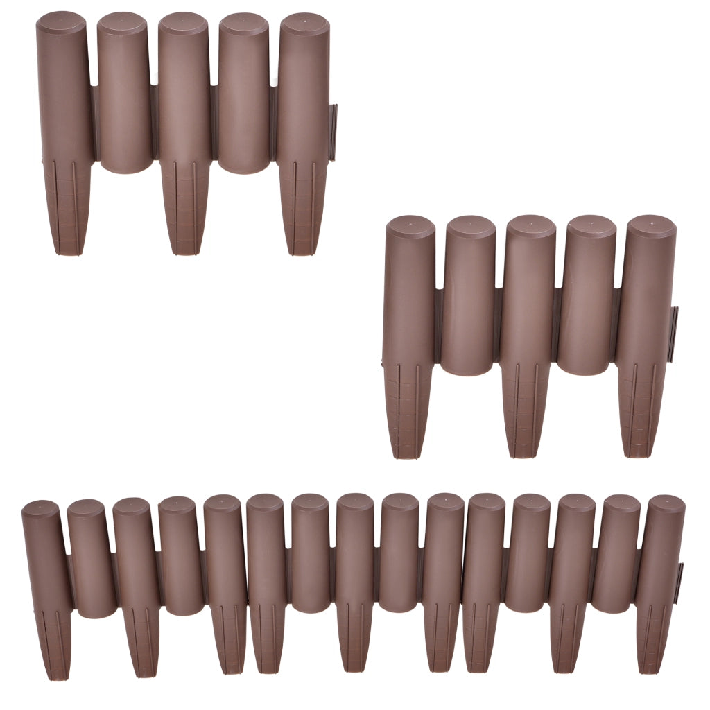 Bordure per Aiuola Espot in set di 20 blocchi - Lunghezza tot 5,4 m - Marrone casa.pro