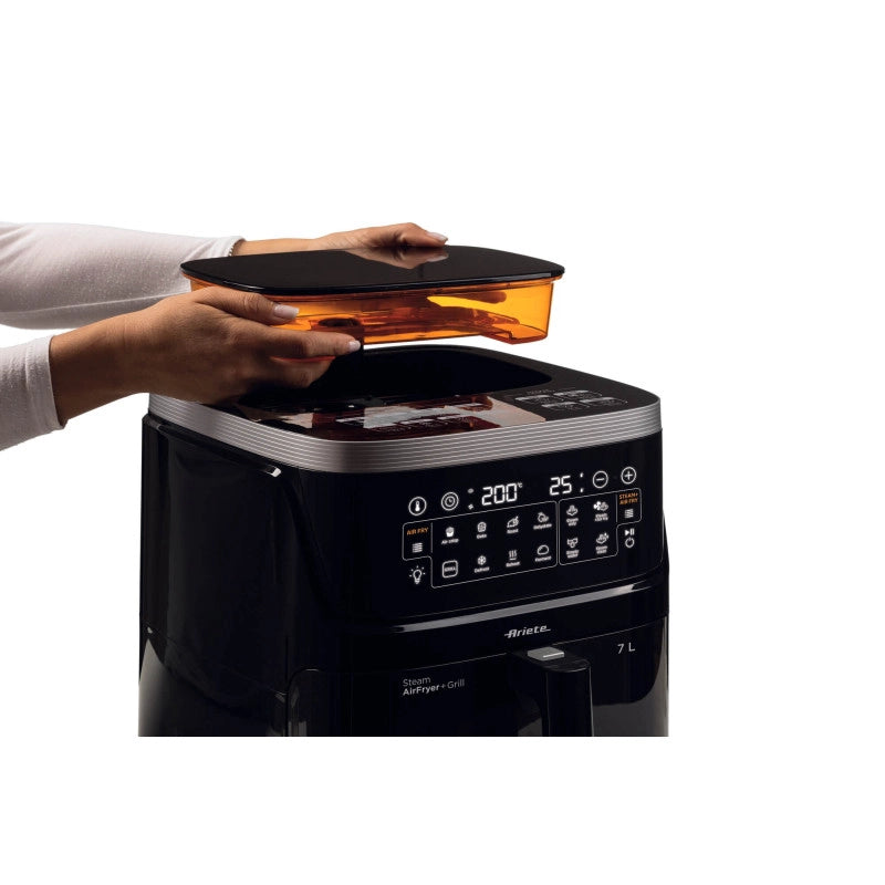 Friggitrice ad aria con funzione vapore + Grill 1700W - 10 funzioni di cottura - Nero