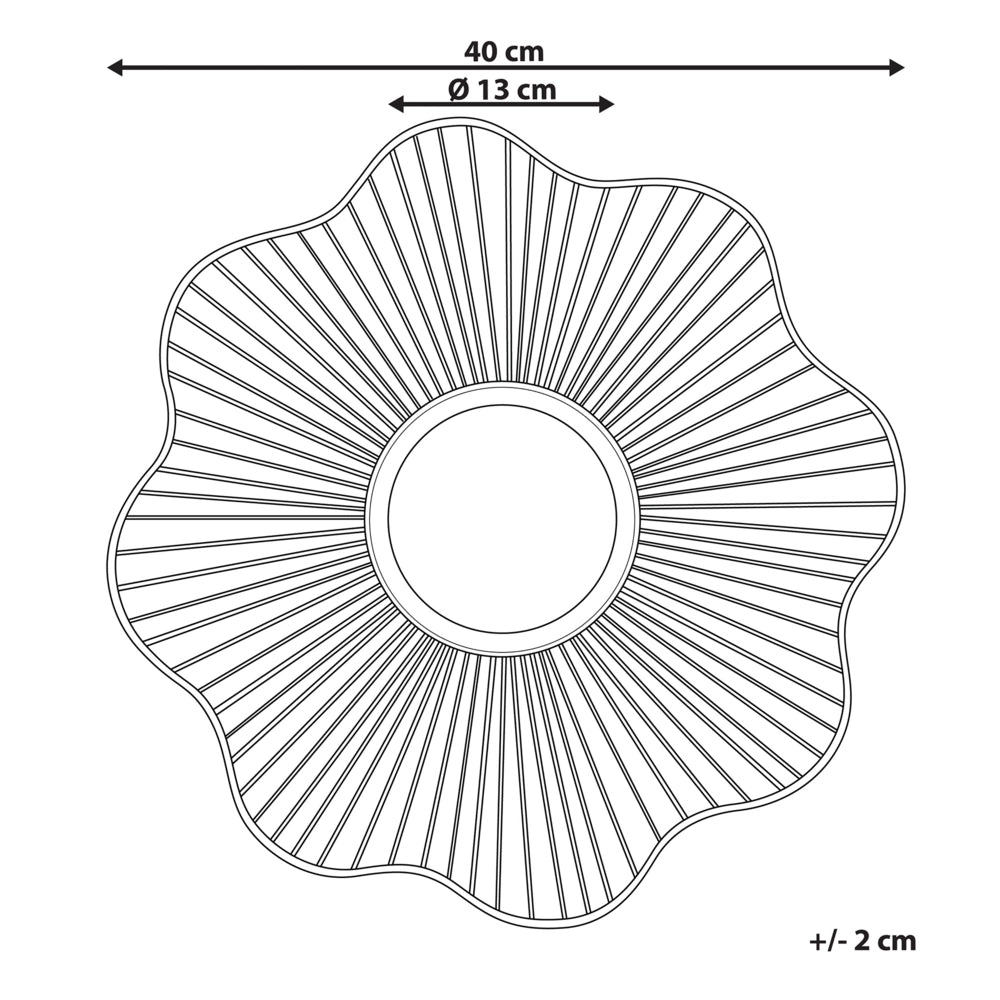 Specchio a forma di fiore dorato 40 cm per soggiorno camera da letto