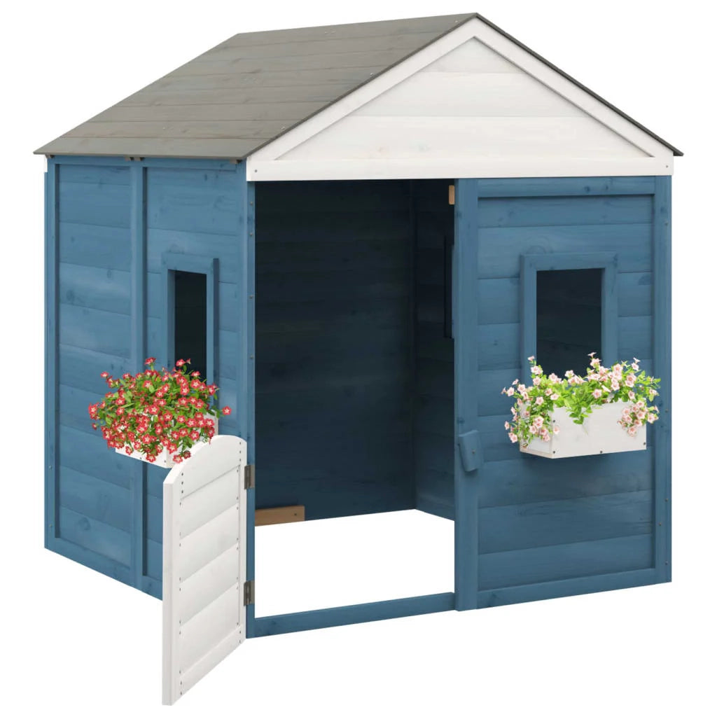 Casetta con porta chiudibile a chiave/fiori 125 x 120 x 132 cm in legno massello di abete 02_0005112