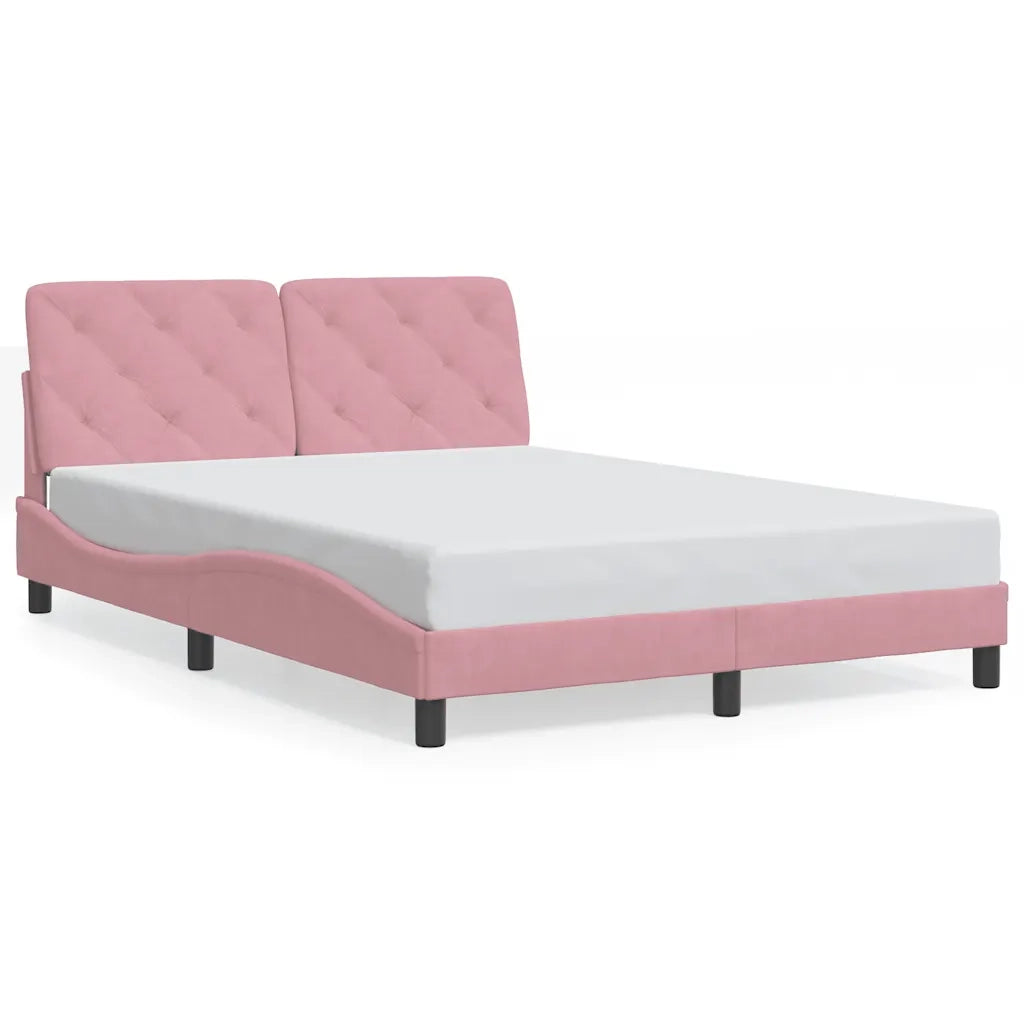 Giroletto senza Materasso Rosa 140x190 cm in Velluto 3207922