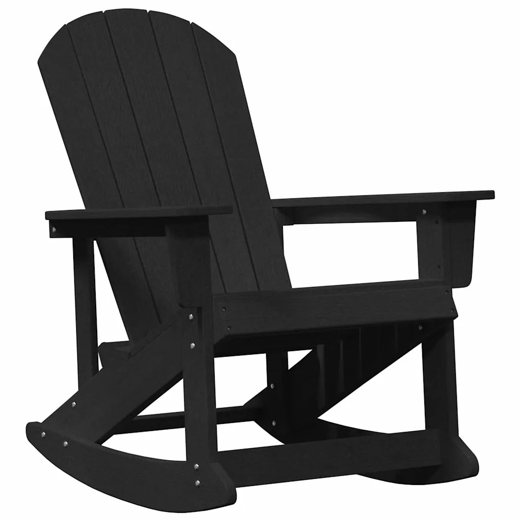 Poltrona a dondolo Adirondack Nero 92 x 73,5 x 92 cm HDPE CFW3683940