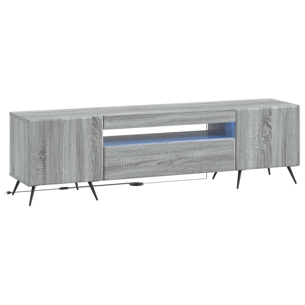 Mobile TV LED Sonoma grigio Legno ingegnerizzato 897571