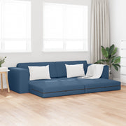 Divano Letto a Terra 2 in 1 Blu 245x150x60.5 cm Tessuto