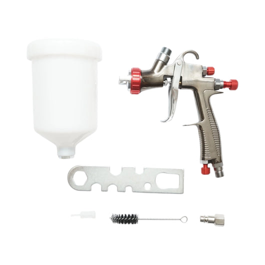 Pistola ad aria compressa professionale da 600 ml, ugello da 1,3 mm, portata 180 ml/min, pressione massima 3 bar.