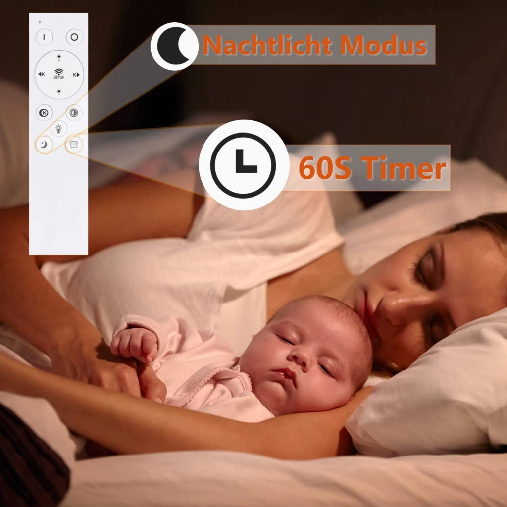 ZMH Lampada da soffitto plafoniera LED cristallo telecomando per soggiorno