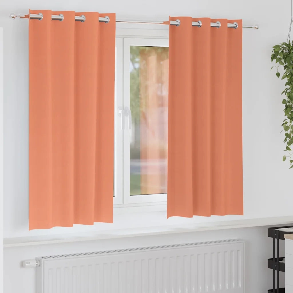 Tende Blackout con Anelli 2 pz Terracotta 175 x 140 cm 4107414