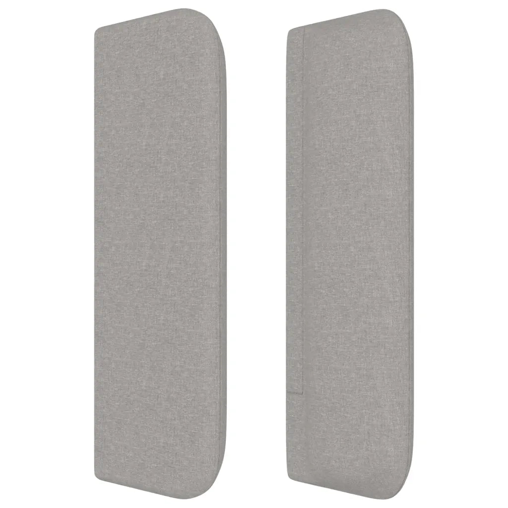 Testiera ad Orecchio Grigio Chiaro 203x16x78/88 cm in Tessuto