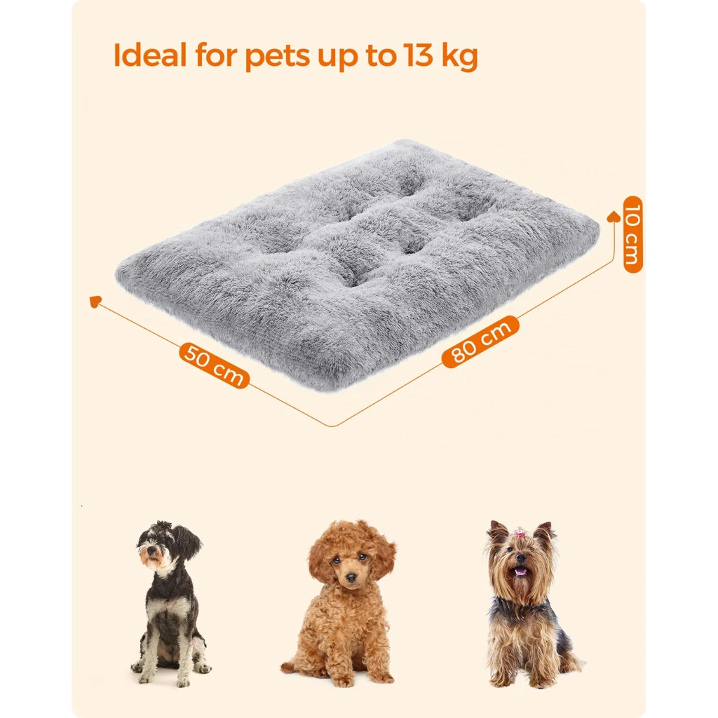 Cuccia per cani/divano letto per animali domestici imbottitura morbida lavabile in lavatrice cuscino per cani 80 x 50 cm grigio 12_0006798