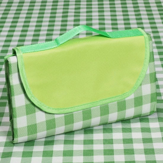 Tenda da spiaggia, ombrelloni da picnic per esterno, impermeabili, resistenti al vento, teli da campeggio pieghevoli e leggeri per l'estate e la primavera, spiaggia, parco (150*100cm) - Verde e Bianco