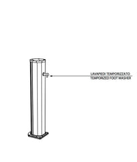 Fontana Lavapiedi da Giardino con Rubinetto Temporizzato Arkema Jolly Grigio Antracite