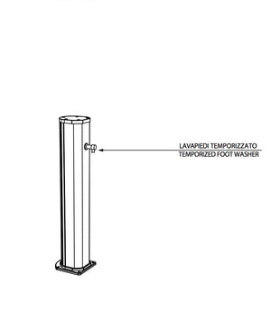 Fontana Lavapiedi da Giardino con Rubinetto Temporizzato Arkema Jolly Grigio Antracite