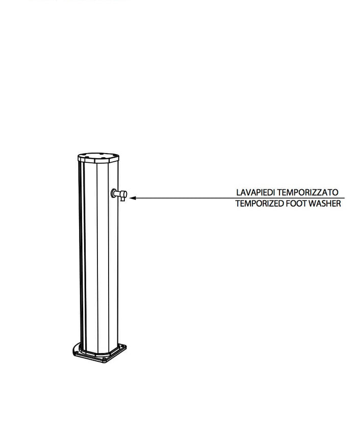 Fontana Lavapiedi da Giardino con Rubinetto Temporizzato Arkema Jolly Grigio Antracite