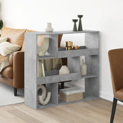 Libreria-Scaffale per Libri-Mobile di Stoccaggio Grigio Cemento 100x33x94,5 cm in Truciolato
