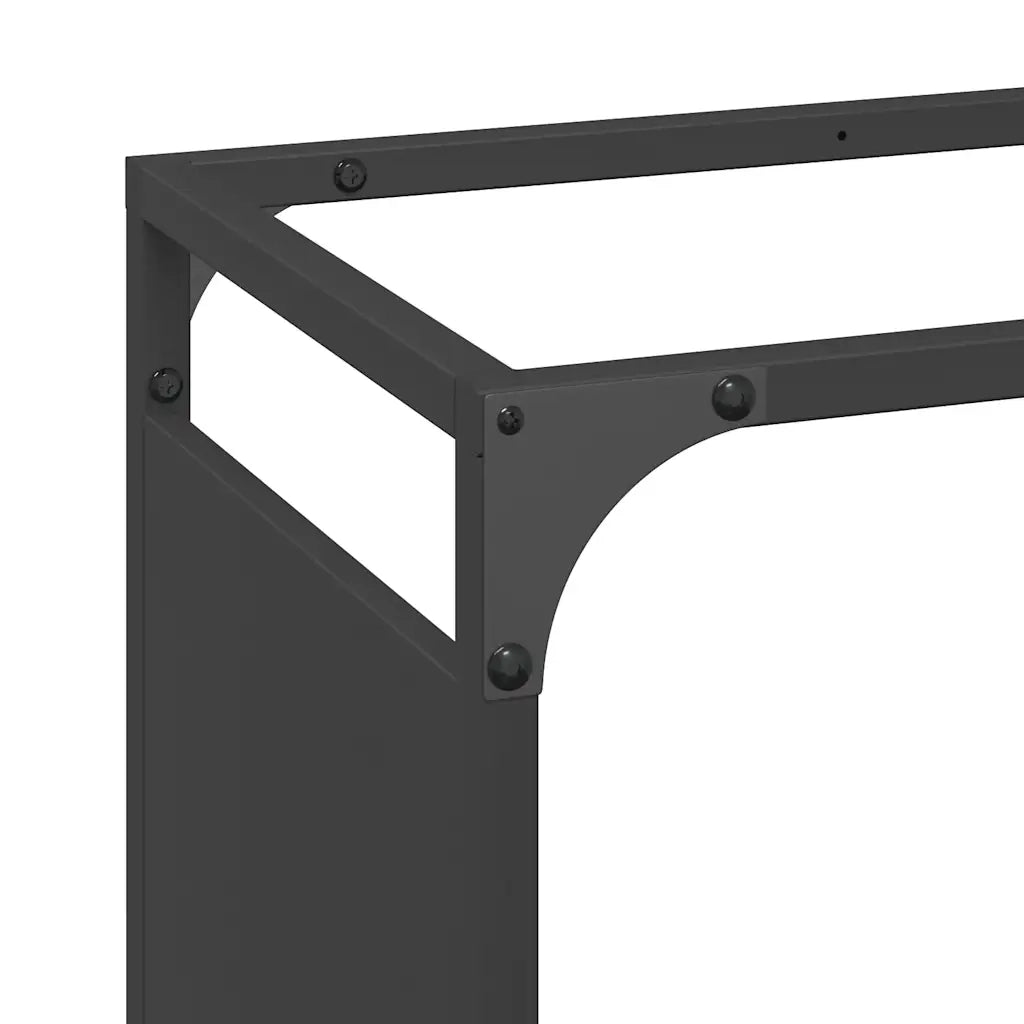 Rastrelliera per Legna da Ardere Nera 90x28x90 cm CFW1325470