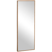 Specchio a figura intera da parete 125x45 cm con cornice in legno naturale, ideale per armadio, corridoio o camera da letto.