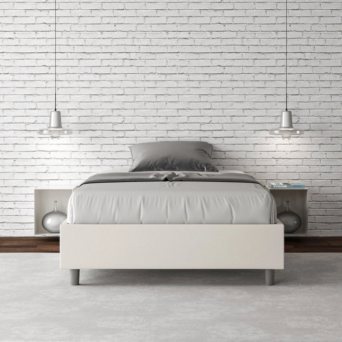 Letto Matrimoniale Sommier 160x210 cm con Rete Azelia Bianco