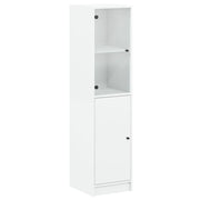 Buffet credenza cassettiera mobiletto mobile contenitore organizer per cucina soggiorno salotto con anta in vetro 35 x 37 x 142 cm bianco 02_0030096