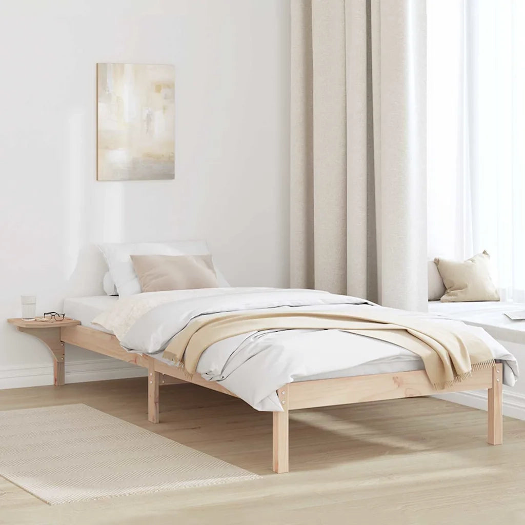 Struttura del letto Naturale 75 x 190 cm Pino massello 873214