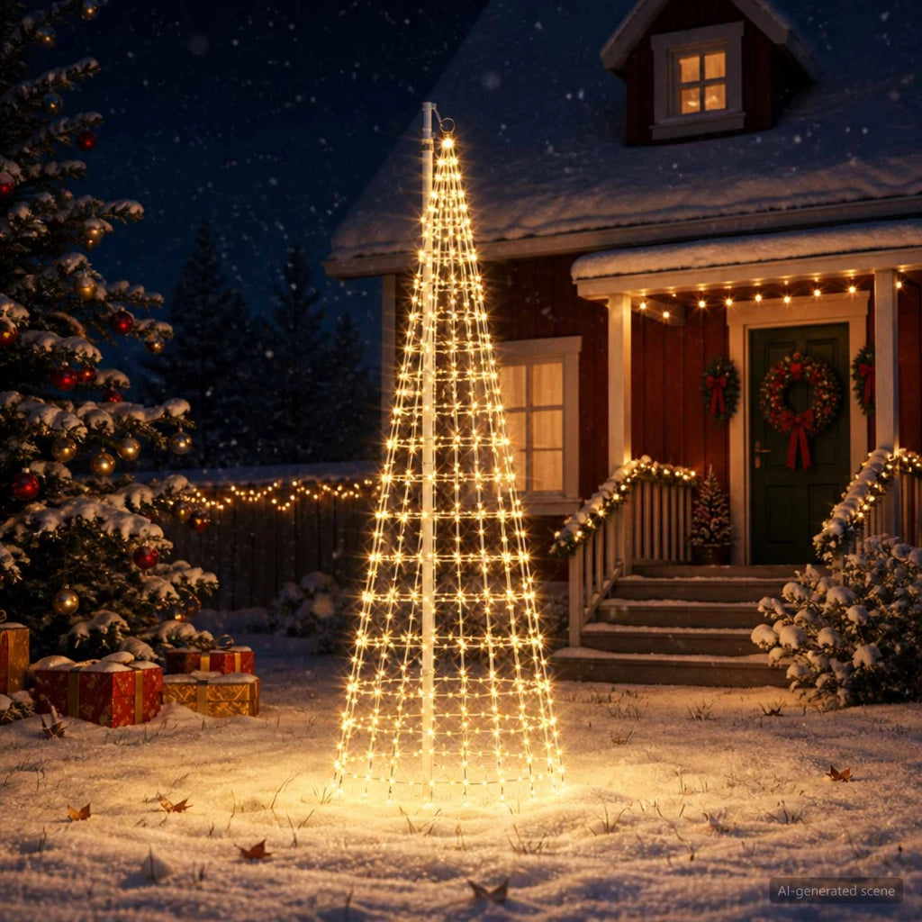 Luci per albero di Natale con picchetti e asta per bandiera 3468888