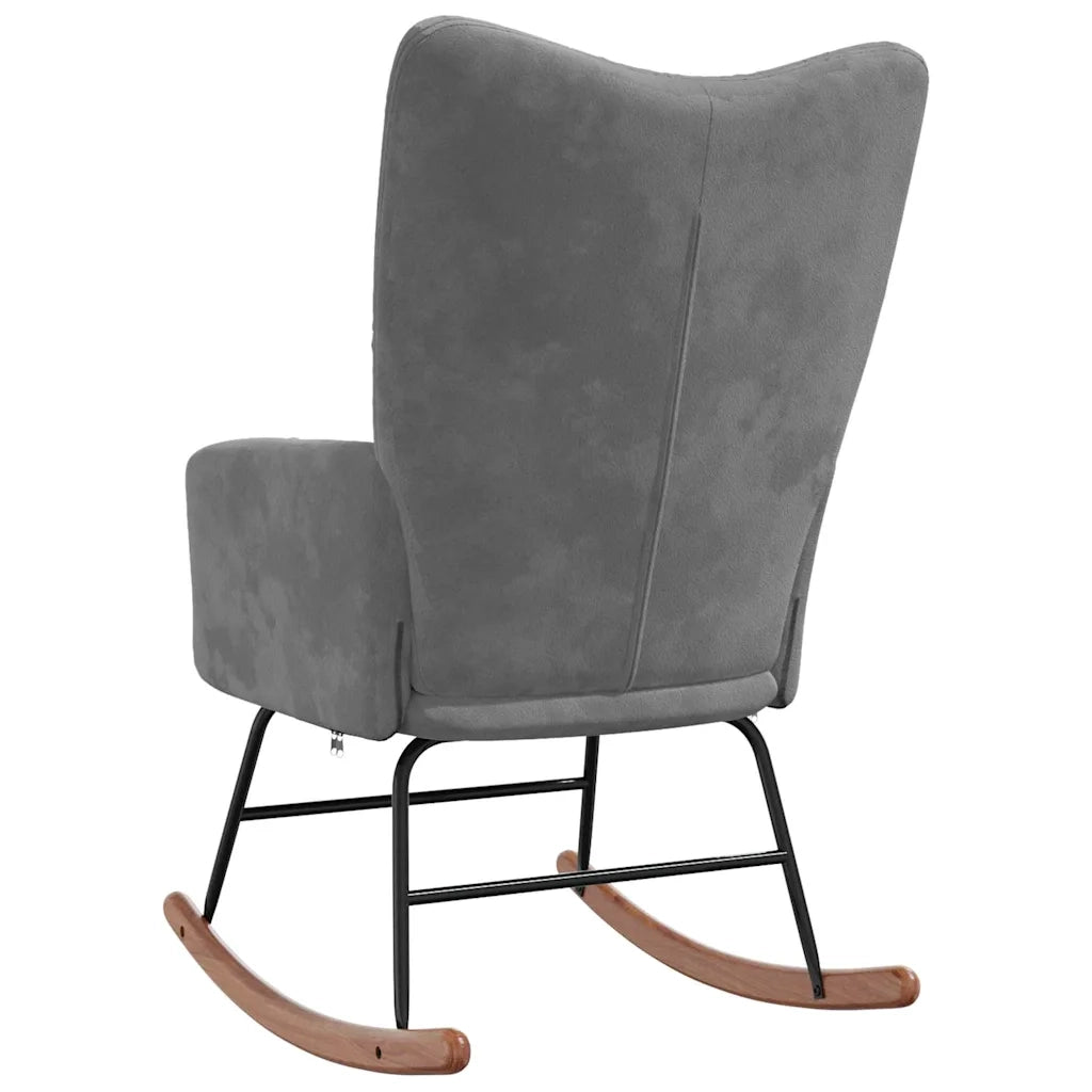 Sedia da Pranzo Grigio Scuro in Velluto CFW3428805