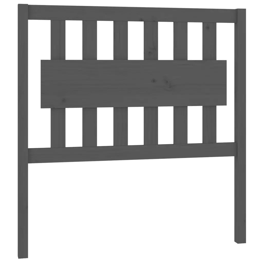 Testiera | Testata per Letto Grigia 95,5x4x100 cm Legno Massello di Pino