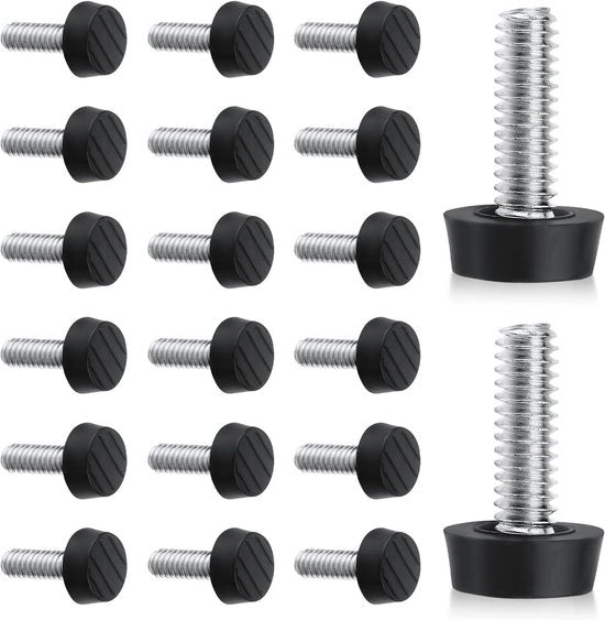 Macchina per livellare gambe mobili per cassetti e scrivanie - 20st 1/4"-20 UNC filo - Pedane di tavolo regolabili con presa antiscivolo - Estensione per gambe di sedile - Riduzione del rumore di scivolamento
