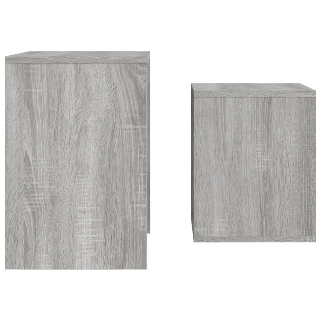 2 pz Tavolini salotto | Tavolino da caff¨¨ | Tavolino da Soggiorno Impilabili Grigio Sonoma Legno Multistrato