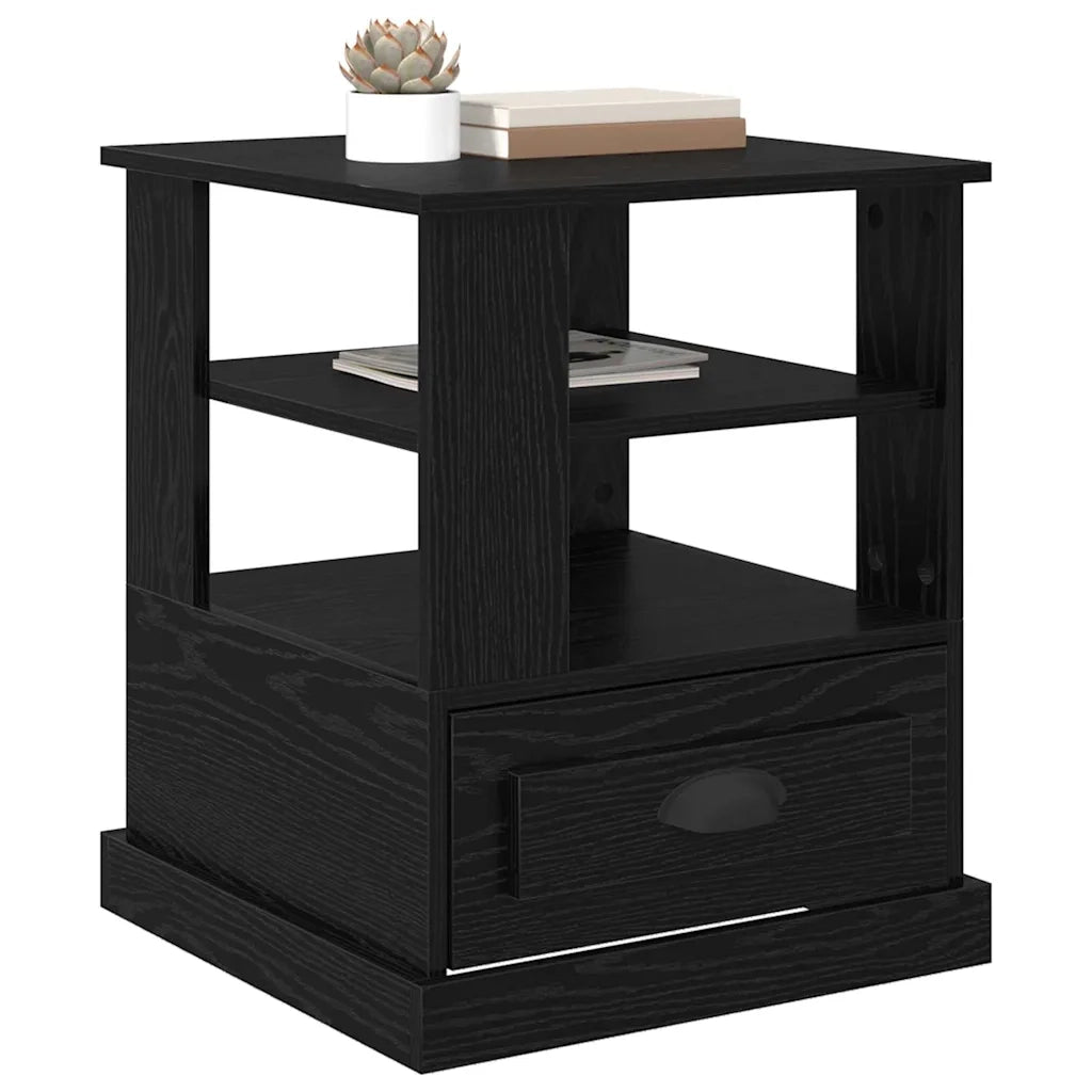Armadio da Notte Rovere Nero 50 x 50 x 60 cm Legno multistrato 881410