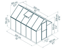 Serra Da Giardino in Policarbonato Mythos Doppio Strato  306X185X208 cm  Grigio