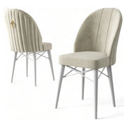 Perillis, Sedia 6 Sedie, Bianco Crema