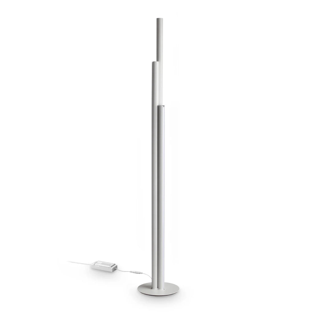 Lampada Da Terra Dorica 3 Luci Led Integrato Bianco