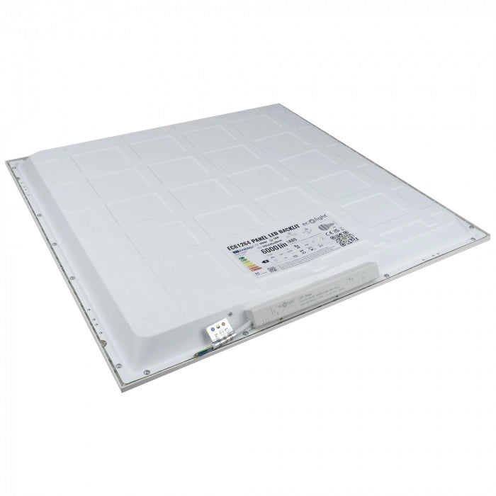 Pannello LED Backlit 50W 3000K bianco quadrato Ecolight