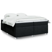 Giroletto a Molle con Materasso Nero 200x200 cm in Tessuto 3285160