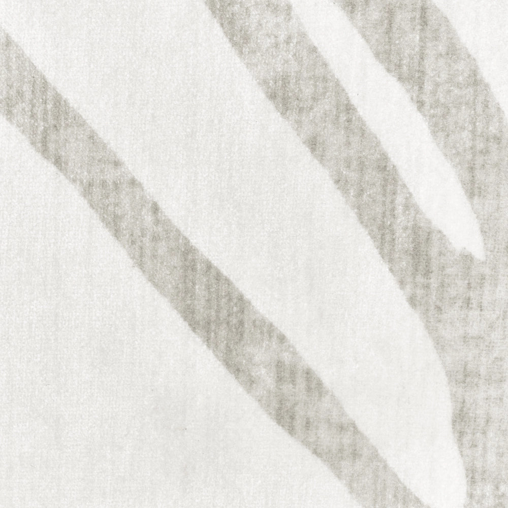 Tappeto tessuto beige chiaro 140 x 200 cm Moderno motivo foglie Soggiorno Camera da letto Per riscaldamento a pavimento Fondo antiscivolo A pelo corto
