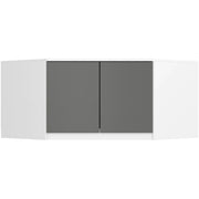 Sopralzo per armadio AKORD S100 Bianco 100 cm 2 ante inseto frontale Grigio Grafite 100x50x55 cm