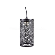 Trade Shop - Lampadario Pendente A Sospensione In Metallo Nero Matto Stile Elegante Vt-7131 -