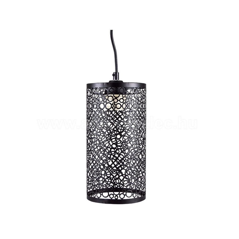 Trade Shop - Lampadario Pendente A Sospensione In Metallo Nero Matto Stile Elegante Vt-7131 -