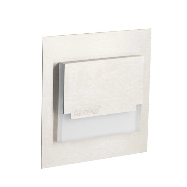 Luce scala quadrata inox argento LED 0,8W SABIK Kanlux