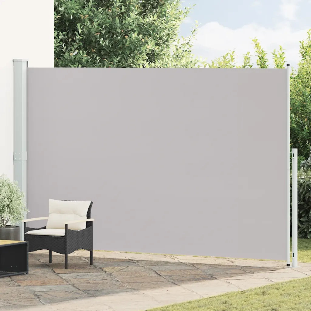 Tenda Laterale Retrattile per Patio 220x514 cm Grigia 313431