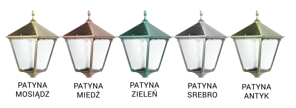 Testa lampada giardino RETRO 1xE27 nero vetro IP43 SU-MA
