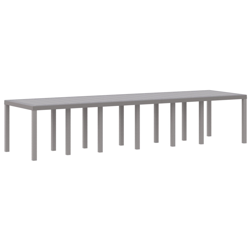 Set pranzo giardino  13 pezzi grigio chiaro polyrattan