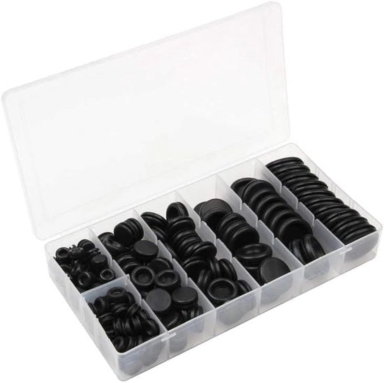 Set di gomme d'espansione per cavi 200 pezzi - Afdichtingen - Stopper per fessure - Per auto/barca - Resistente al calore/resistente alle intemperie - 7 misure - Gomme d'espansione per cavi