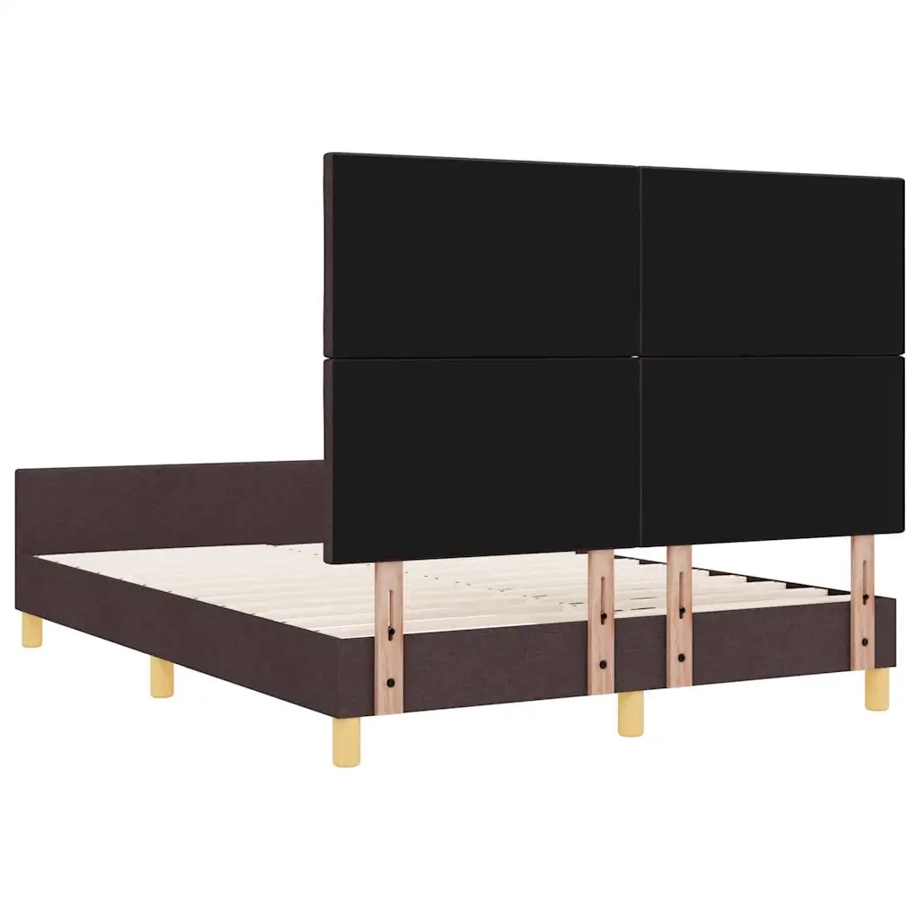 Struttura del letto Marrone scuro 140 x 200 cm Tessuto 3344812