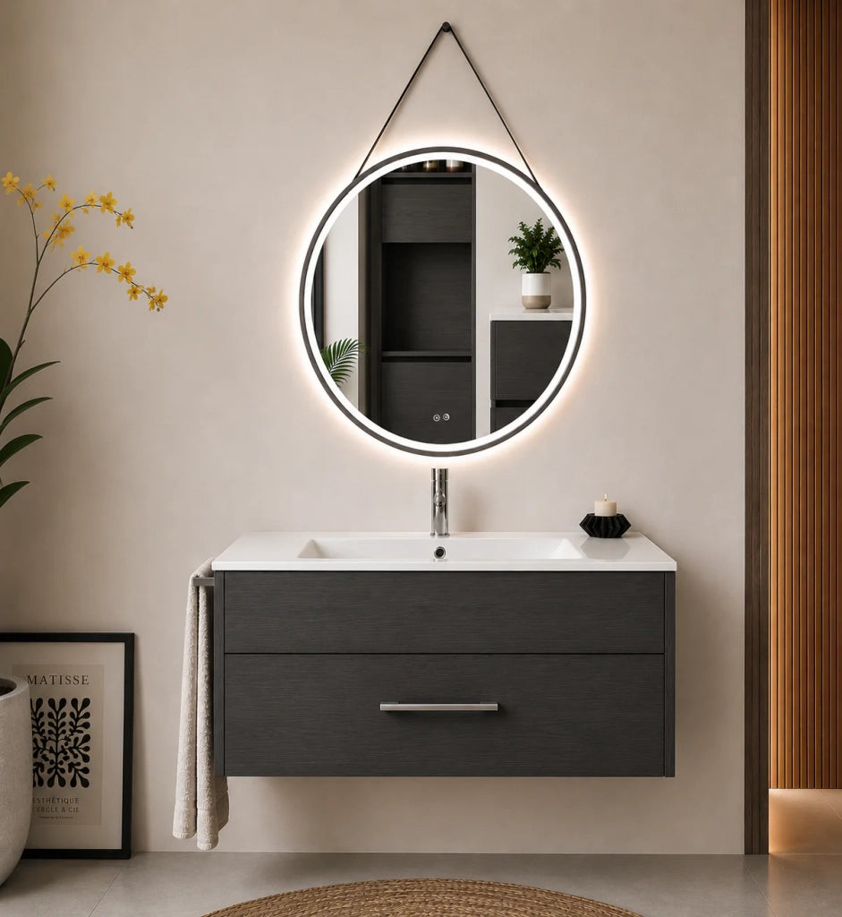 Mobile bagno con lavabo ORIGENBATH FLORENCIA senza specchio 80x45 cm grafite