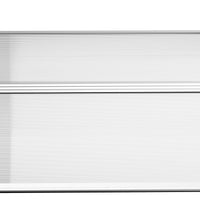 Pensilina Tettoia Moderna 122x89x24 cm in Policarbonato Alluminio e PP Trasparente